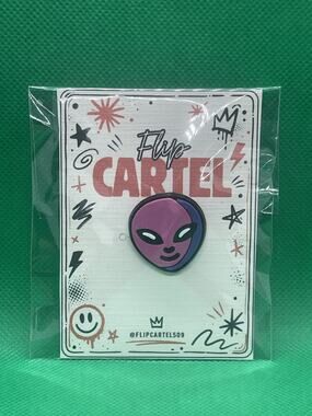 Purple alien head PVC Rubber Hat Pin Collectible